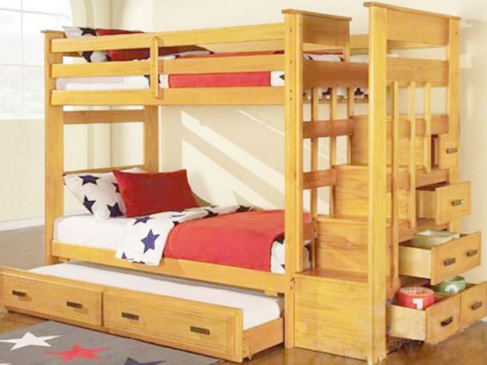 Giường tầng trẻ em gỗ thông có nhiều ưu điểm