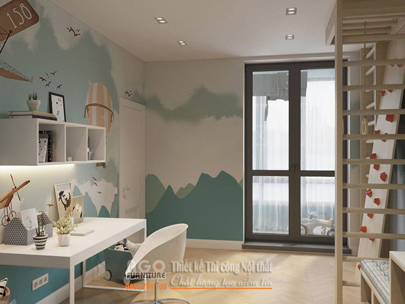 Mẫu thiết kế nội thất phòng ngủ cho bé trai góc (2)