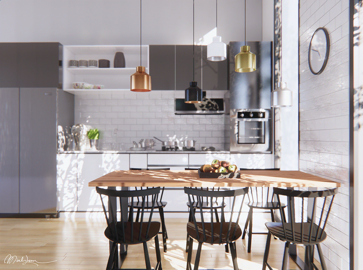 Mẫu thiết kế thi công nội thất phòng bếp _2