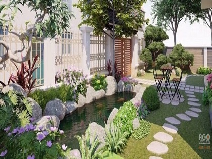 Biệt thự kết hợp với sân vườn độc đáo đẹp mắt