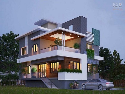 Mẫu biệt thự ba tầng diện tích 100m2