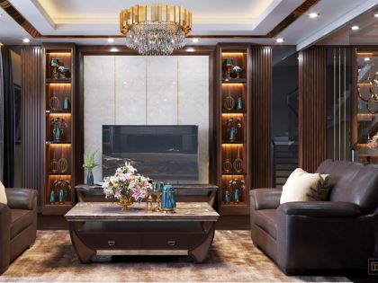 Mẫu thiết kế thi công nội thất phòng khách | PK-SC-2980