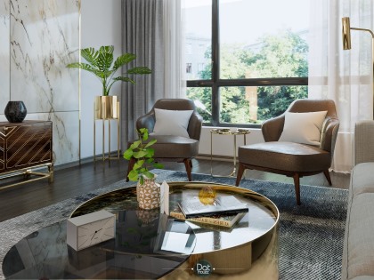 Mẫu thiết kế thi công nội thất phòng khách | PK-SC-3695