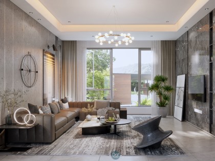 Mẫu thiết kế thi công nội thất phòng khách | PK-SC-3912