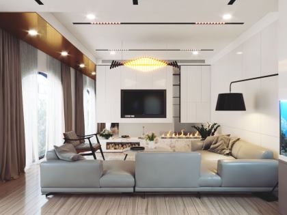 Mẫu thiết kế thi công nội thất phòng khách | PK-SC-4580