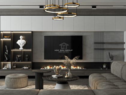 Mẫu thiết kế thi công nội thất phòng khách | PK-SC-4609