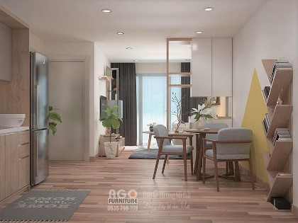 Mẫu thiết kế nội thất căn hộ chung cư Gateway 2 phòng ngủ | AGO-CC-02