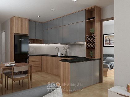 Mẫu thiết kế nội thất căn hộ chung cư Gateway 2 phòng ngủ | AGO-CC-04