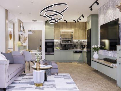 Mẫu thiết kế thi công nội thất căn hộ chung cư | CC-SC-4638