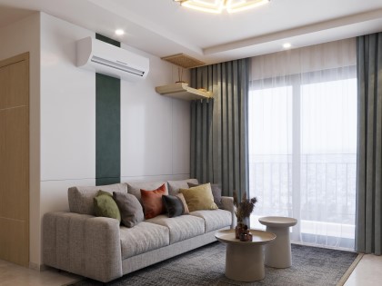 Mẫu thiết kế thi công nội thất chung cư  2 phòng ngủ | AGO-CC-3378G