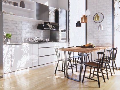 Mẫu thiết kế thi công nội thất phòng bếp | BEP-SC-2746