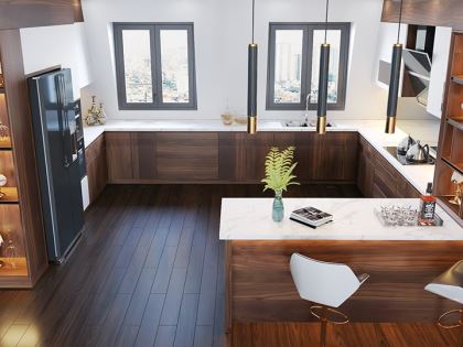 Mẫu thiết kế thi công nội thất phòng bếp | BEP-SC-3012