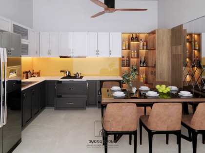 Mẫu thiết kế thi công nội thất phòng bếp | BEP-SC-4451