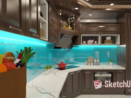 Mẫu thiết kế thi công nội thất phòng bếp  | BEP-SC-2162