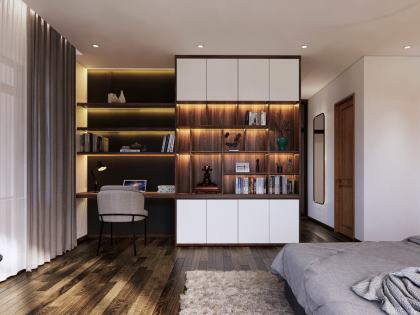 Mẫu thiết kế thi công nội thất phòng ngủ | PN-SC-4493