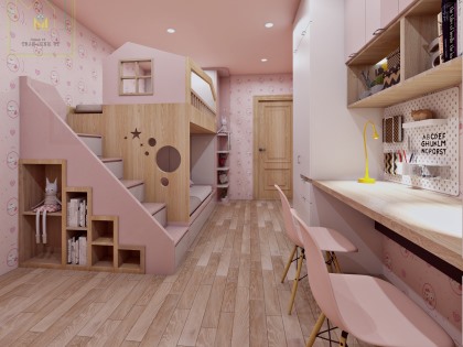 Mẫu thiết kế thi công nội thất phòng ngủ trẻ em | KID-SC-4099