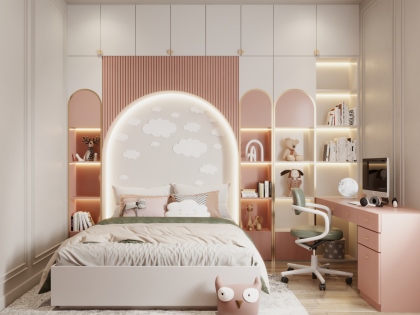 Mẫu thiết kế thi công nội thất phòng ngủ trẻ em | AGO-KID-4507