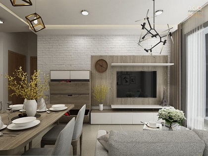 Nội thất chung cư hai phòng ngủ của Vinhomes Smart City