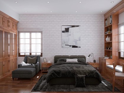 Mẫu thiết kế thi công nội thất phòng ngủ Villa - Cô Phương I PN-01