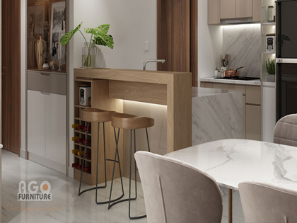 Thiết kế nội thất chung cư thông minh với gỗ công nghiệp