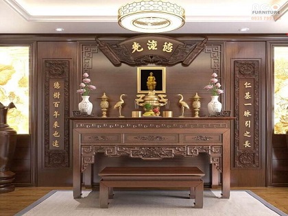 Thiết kế nội thất phòng thờ