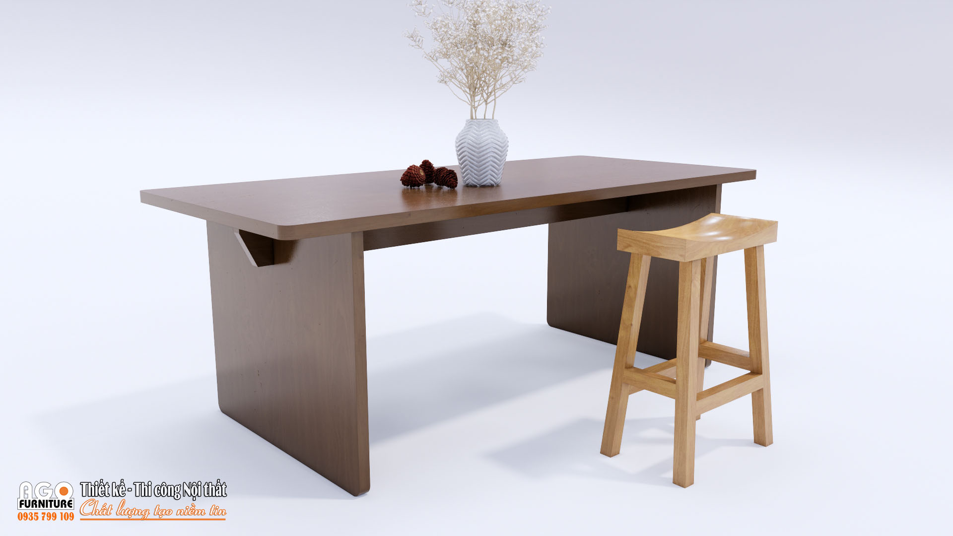 Bàn ăn 2m gỗ tự nhiên | ATN01 