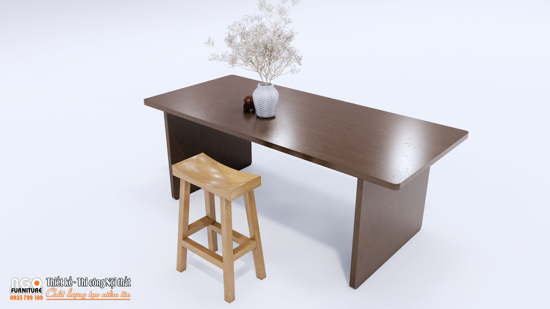 Bàn ăn 2m gỗ tự nhiên | ATN01 