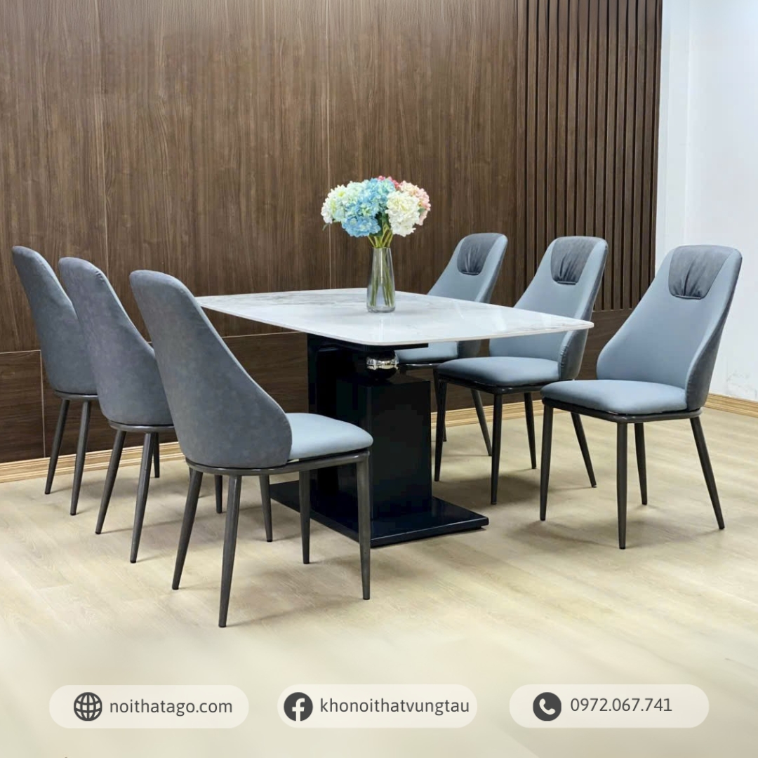 Bàn ăn nhập khẩu kết hợp 6 ghế hiện đại | CKA-251