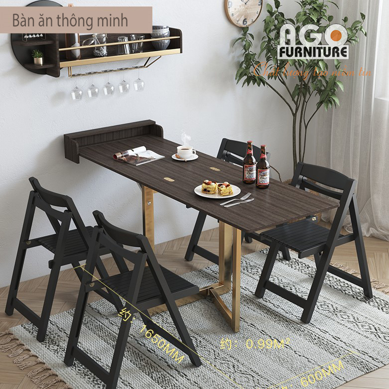 Bàn ăn treo tường đa chức năng phong cách hiện đại tối giản | BATM-06