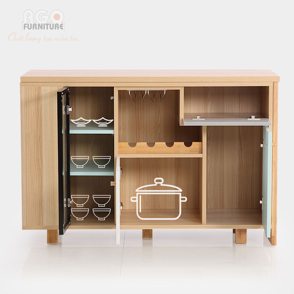 Bàn bar kết hợp tủ đựng đồ đa chức năng | BAR-01