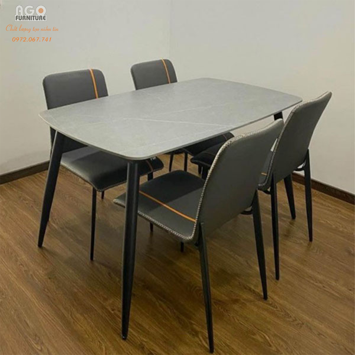 Bàn Đá Ceramic 4 Ghế Nhập Khẩu | CKA-432