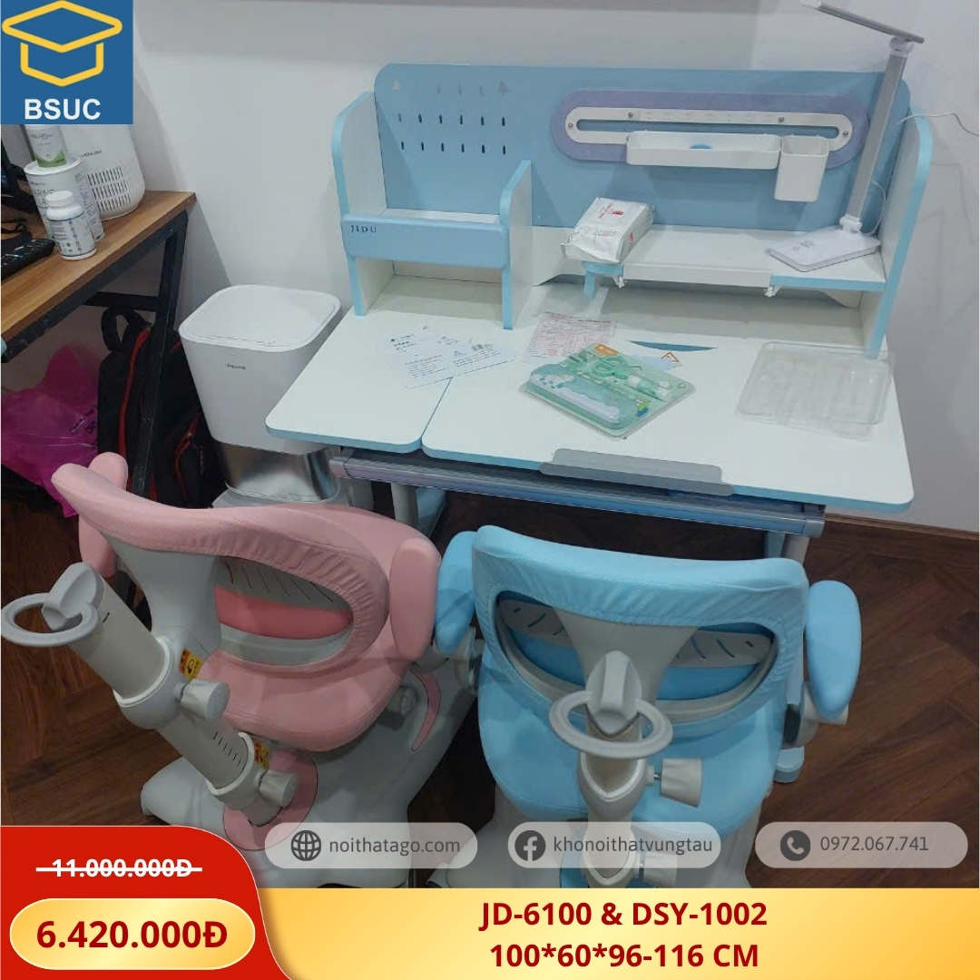 Bàn ghế thông minh chống gù JD-6100 ghế DRY-1002