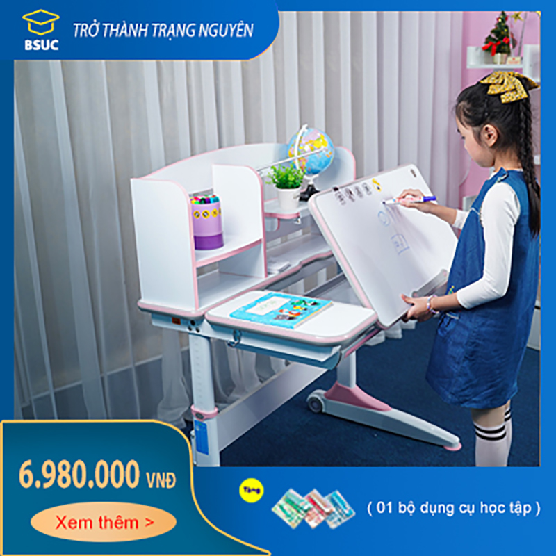 Bàn học chống gù mã DRZ-10001 dài 100cm dành cho trẻ em