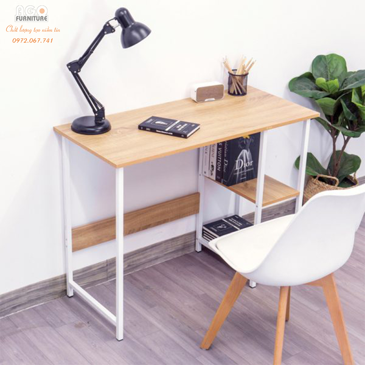 Bàn làm việc chân sắt 1m | BLV-07