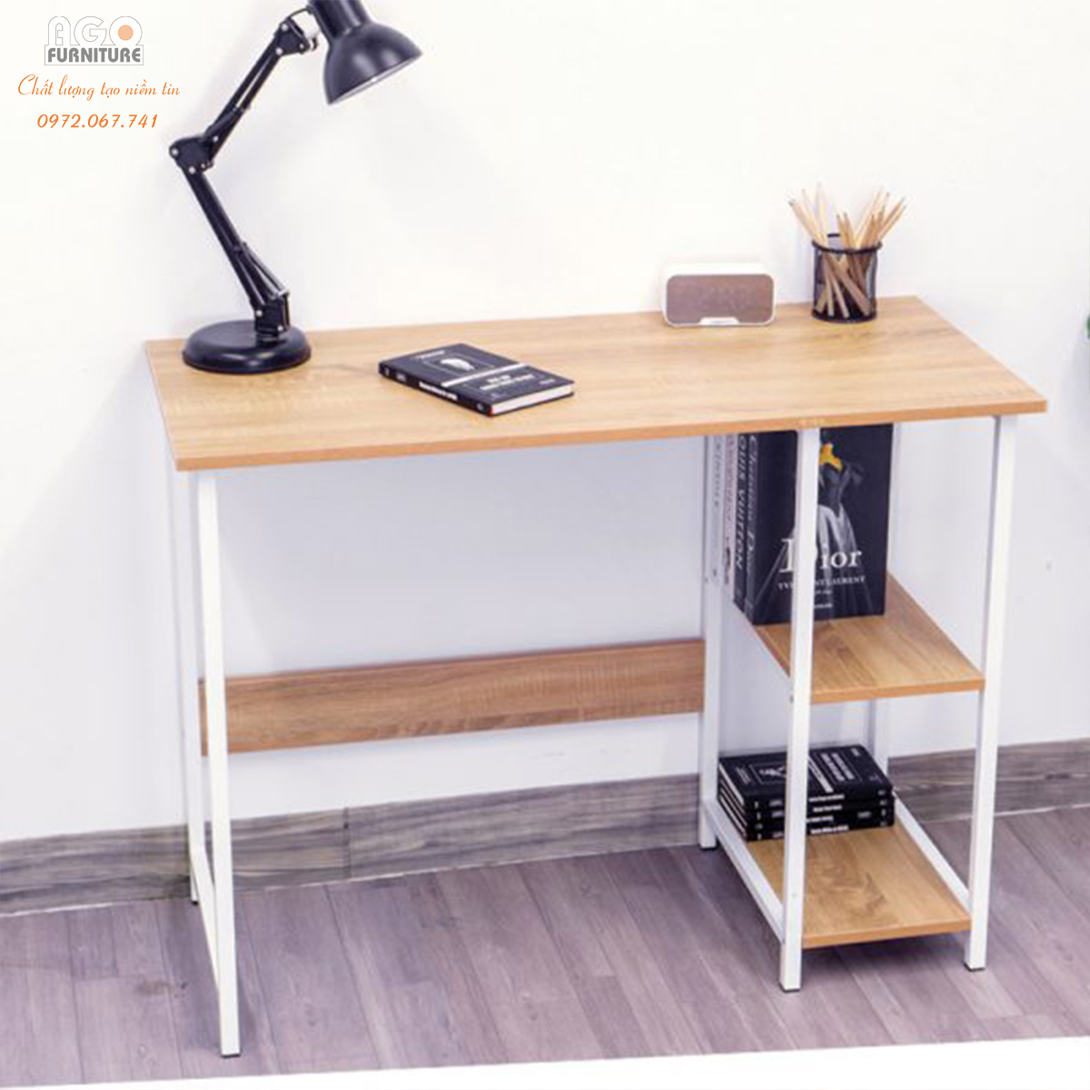 Bàn làm việc chân sắt 1m | BLV-07