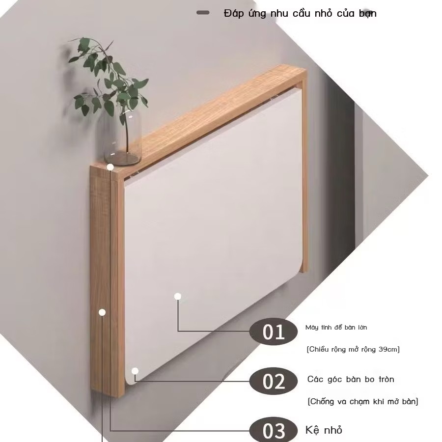 Bàn Làm Việc Gấp Gọn Treo Tường | BGT01