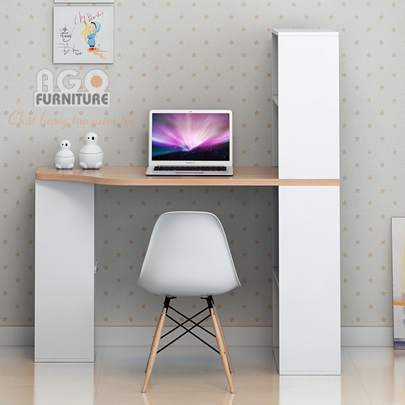 Bàn làm việc tích hợp kệ sách dưới chân bàn  | BLV- 03
