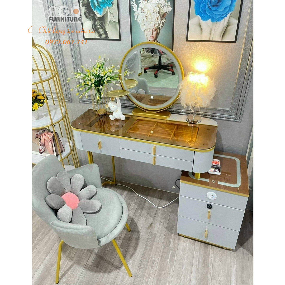 Bàn phấn nhập khẩu hiện đại | ABP22