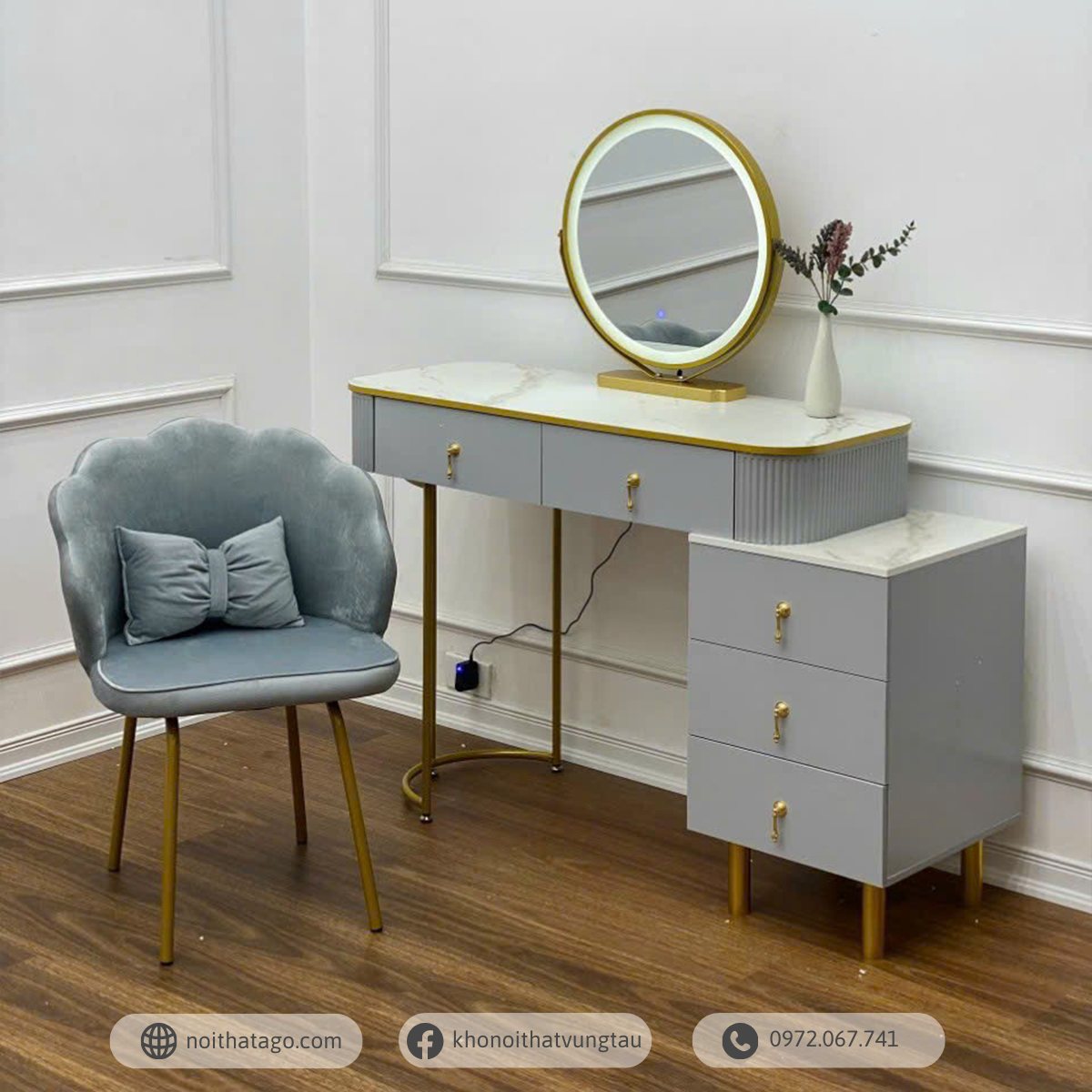 Bàn phấn nhập khẩu hiện đại | ABP002