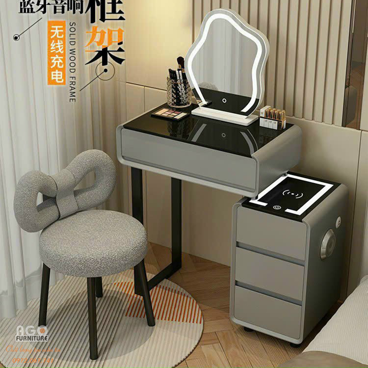 Bàn phấn nhập khẩu sang trọng, hiện đại size 70 | ABP42