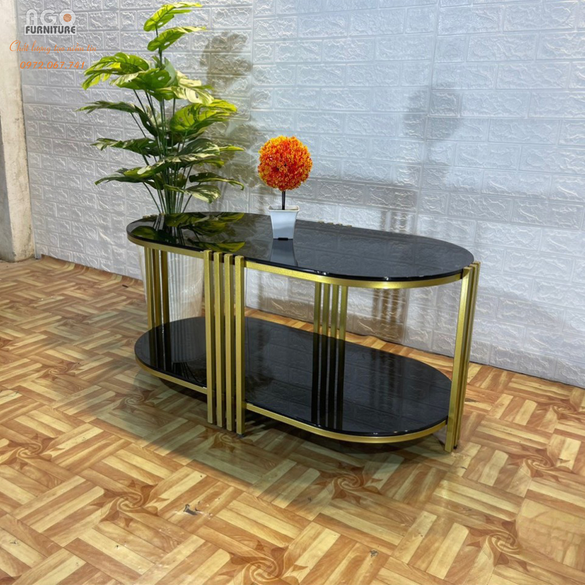 Bàn sofa oval 50*100