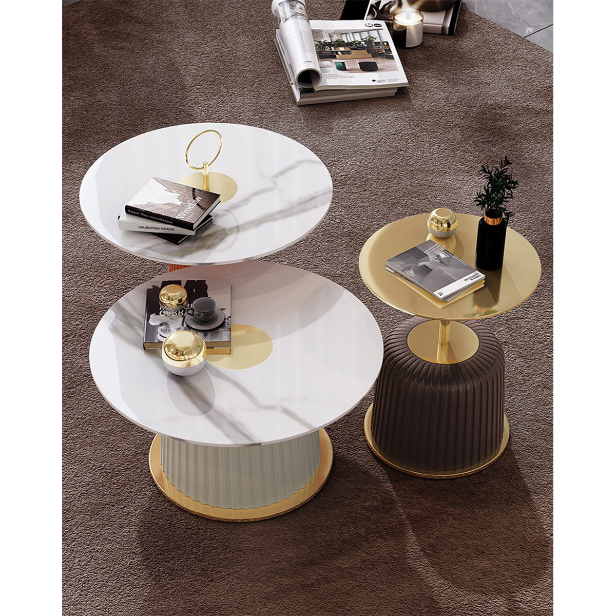 Bàn trà sofa mặt đá hiện đại - Mã: S731-D60