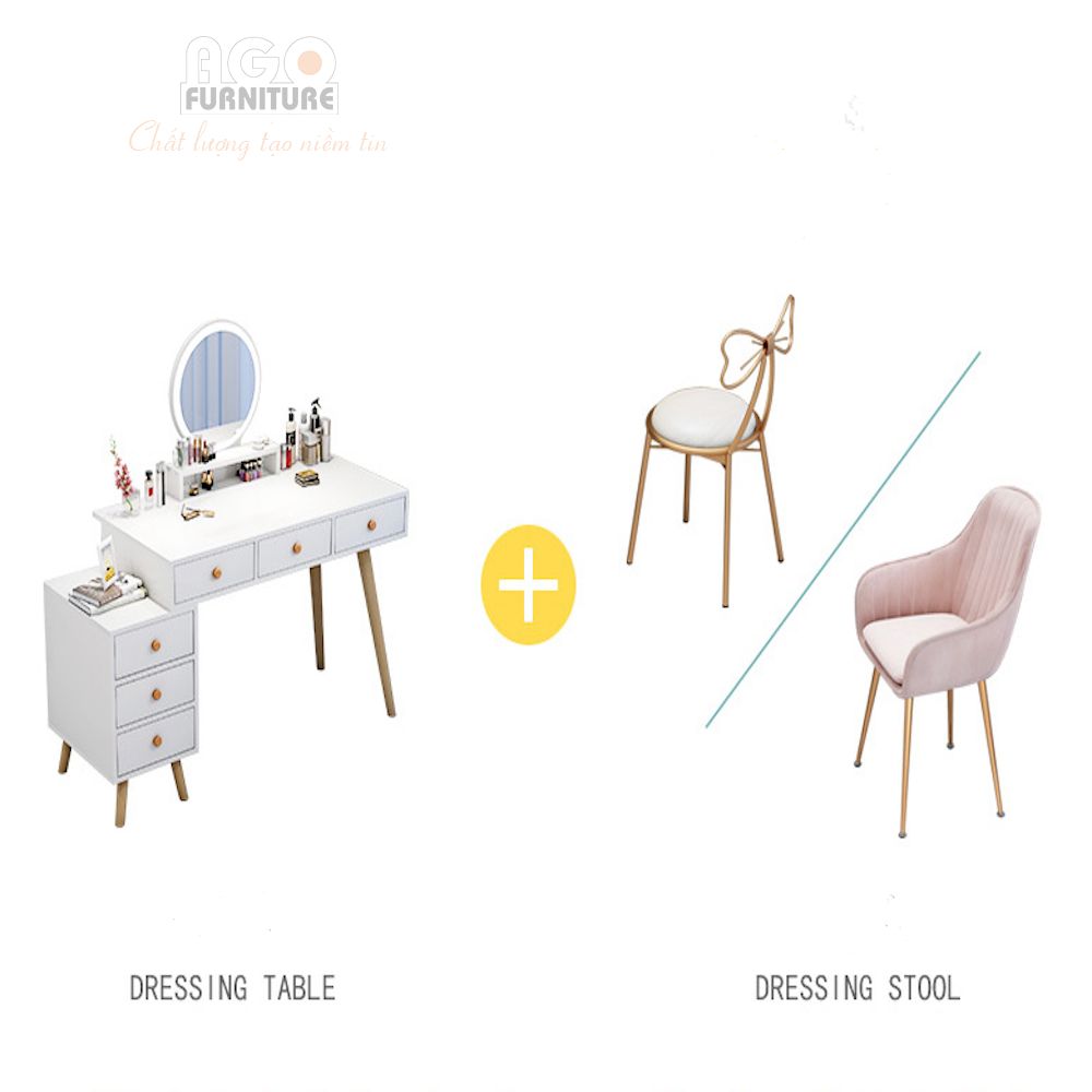 Bàn trang điểm phong cách Bắc Âu hiện đại tối giản | BTD-04