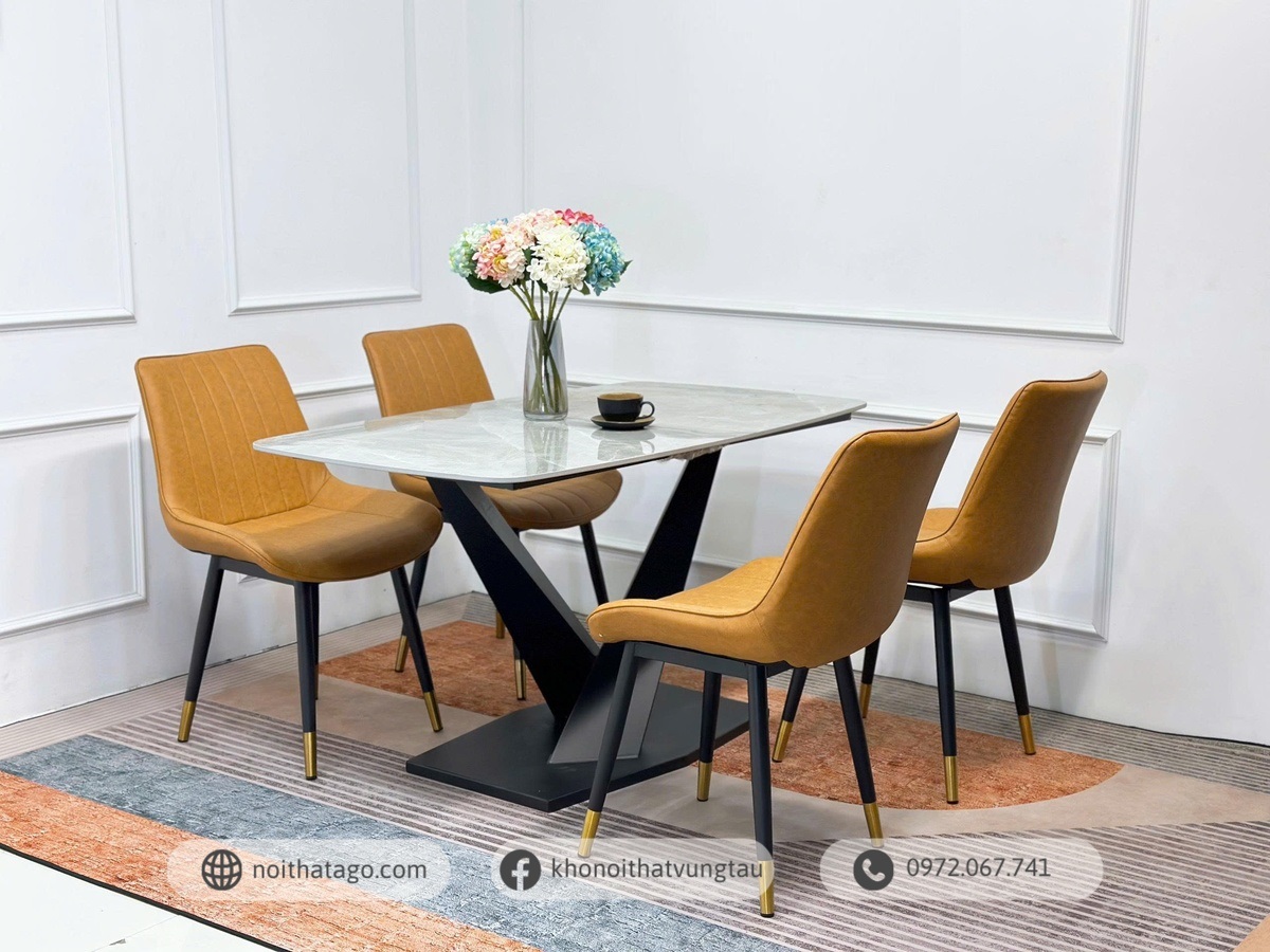 Bộ bàn ăn 4 ghế nhập khẩu hiện đại | CKA-401
