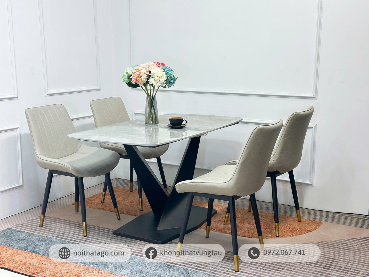 Bộ bàn ăn 4 ghế nhập khẩu hiện đại | CKA-401
