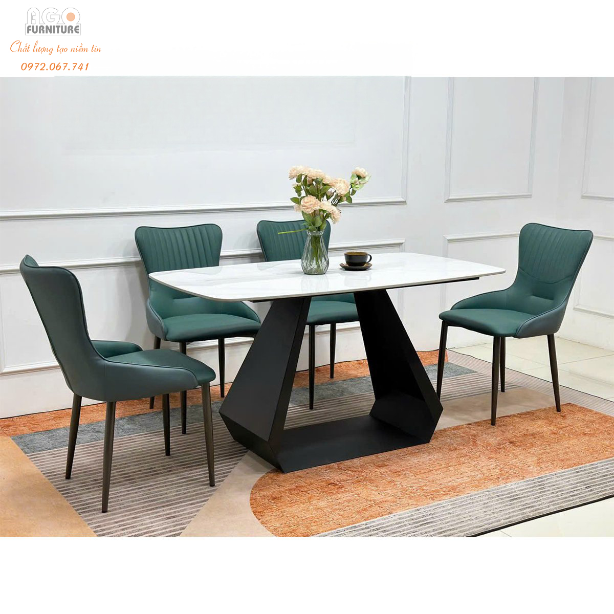 Bộ bàn ăn 4 ghế hiện đại sang trọng | CKA-440