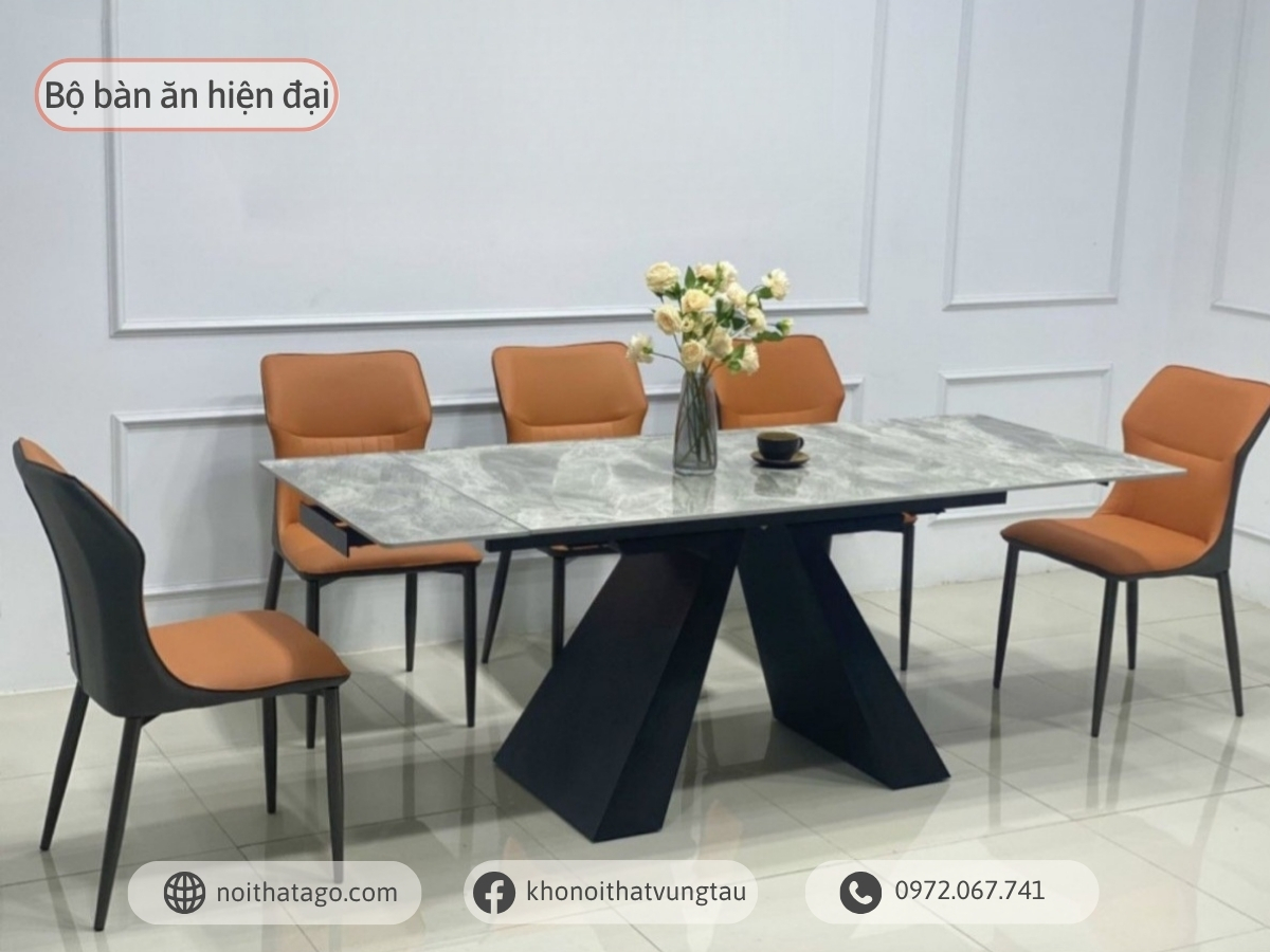 Bộ bàn ăn thông minh 6 ghế hiện đại cao cấp | TM-01