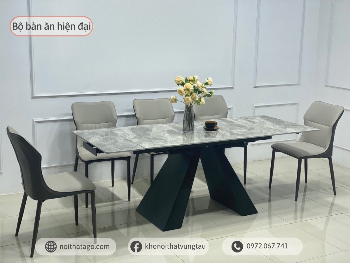 Bộ bàn ăn thông minh 6 ghế hiện đại cao cấp | TM-01
