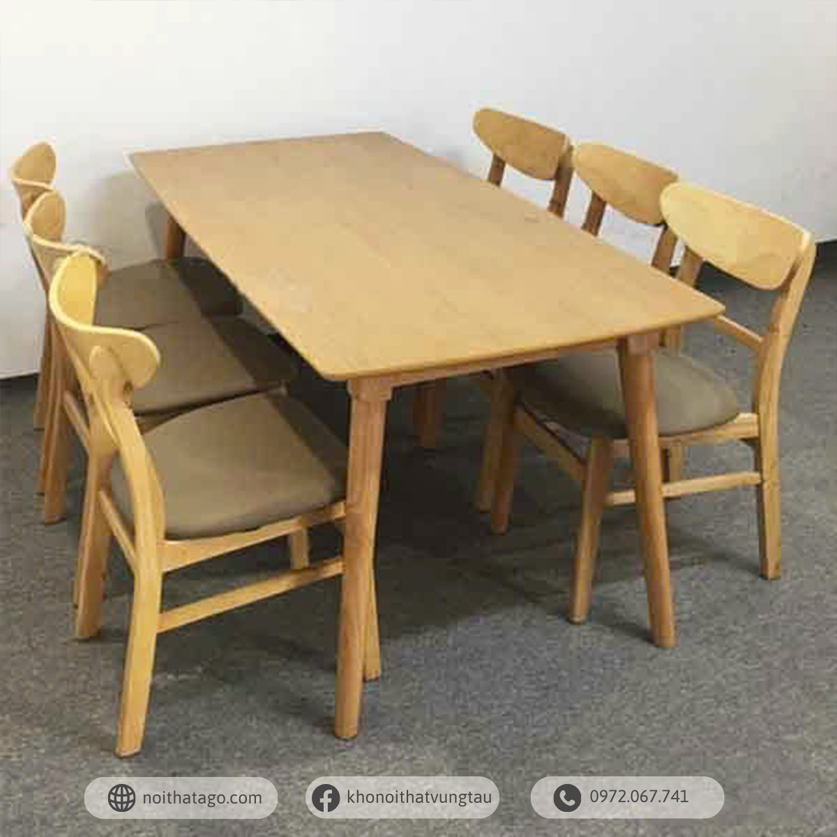 Bộ Bàn Ăn 6 Ghế Mango Gỗ Tự Nhiên