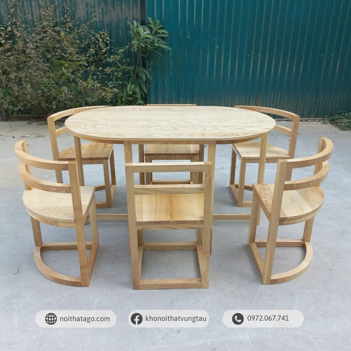 Bộ bàn ăn gỗ hiện đại | NT025